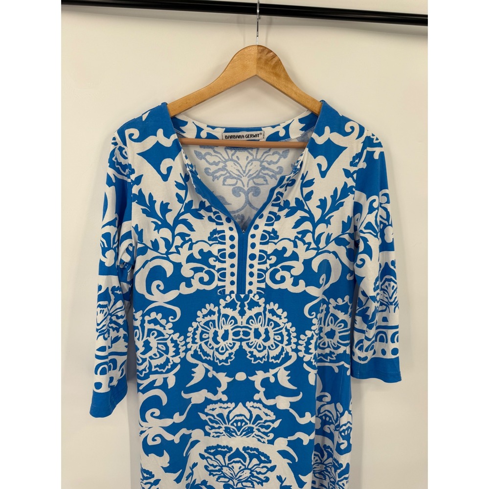 Barbara Gerwit Tunic Dress Womens XL Resort Cruise Vacation Beach Casual Relaxed - Picture 7 of 8